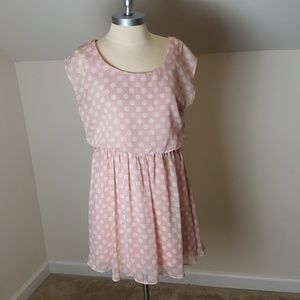 Pink polka dot dress